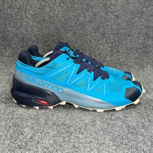 Salomon Speedcross 5 Trail Running Shoes Men's 10.5 Blue Athletic Outdoor Hiking